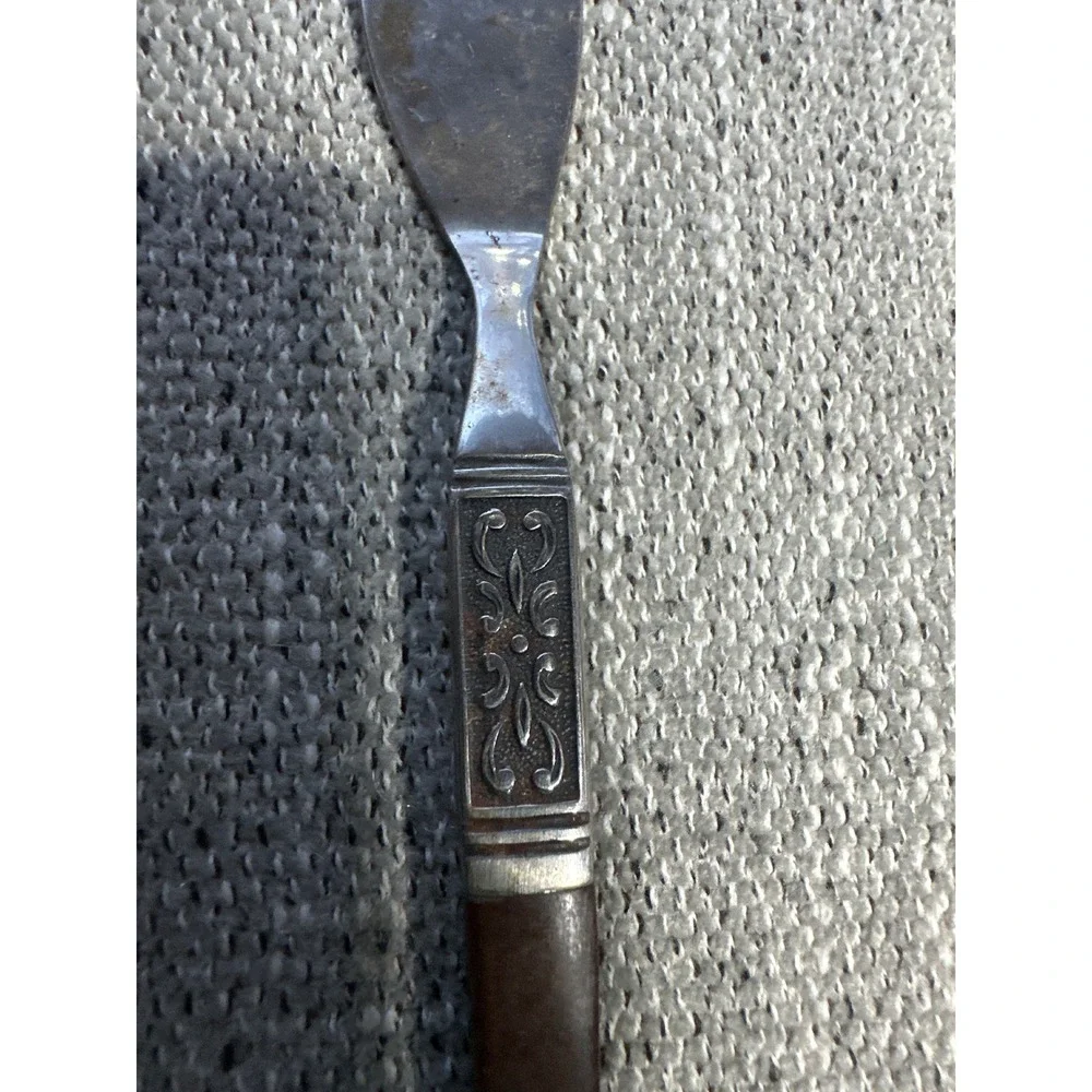 Interpur Stainless Steel Butter Spreader Knife Japan‎ Wood Handle MCM Vintage